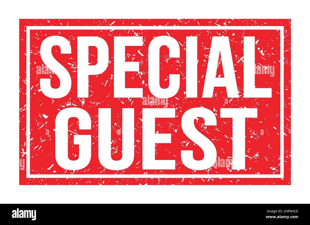 SPECIAL GUEST, words written on red rectangle stamp sign Stock Photo ...