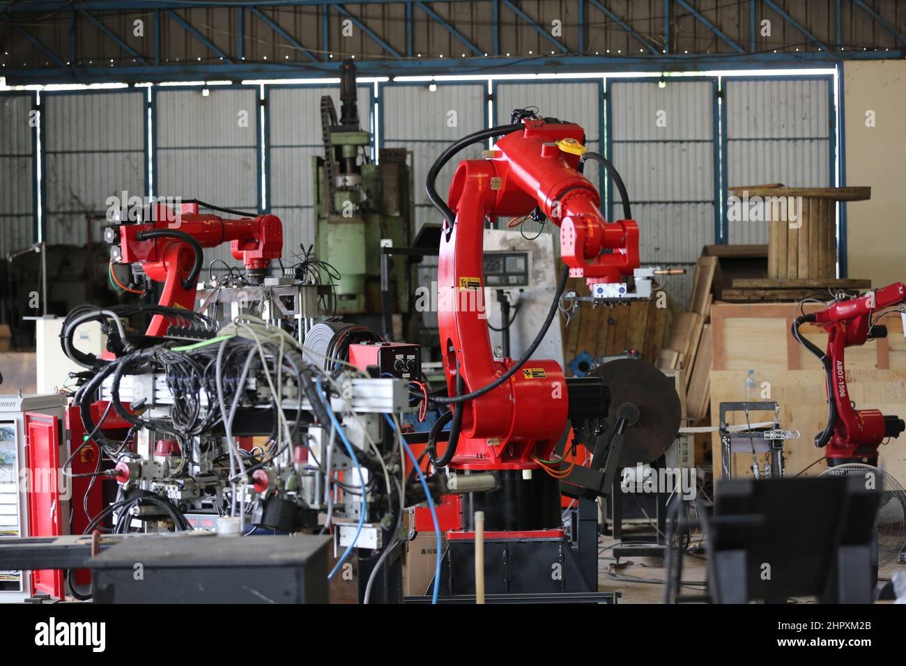 Factory Engineer Operating machines in industry factory Stock Photo - Alamy