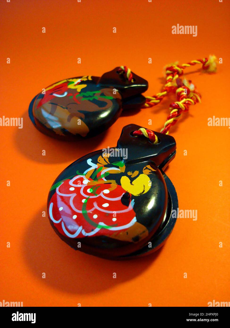 Spanish on orange background Stock Photo Alamy