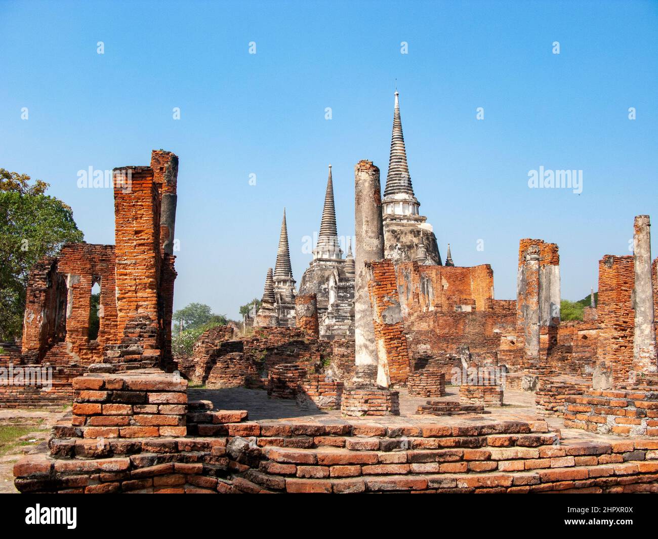 famous temple area Wat Phra Si Sanphet, Royal Palace in Ajutthaya