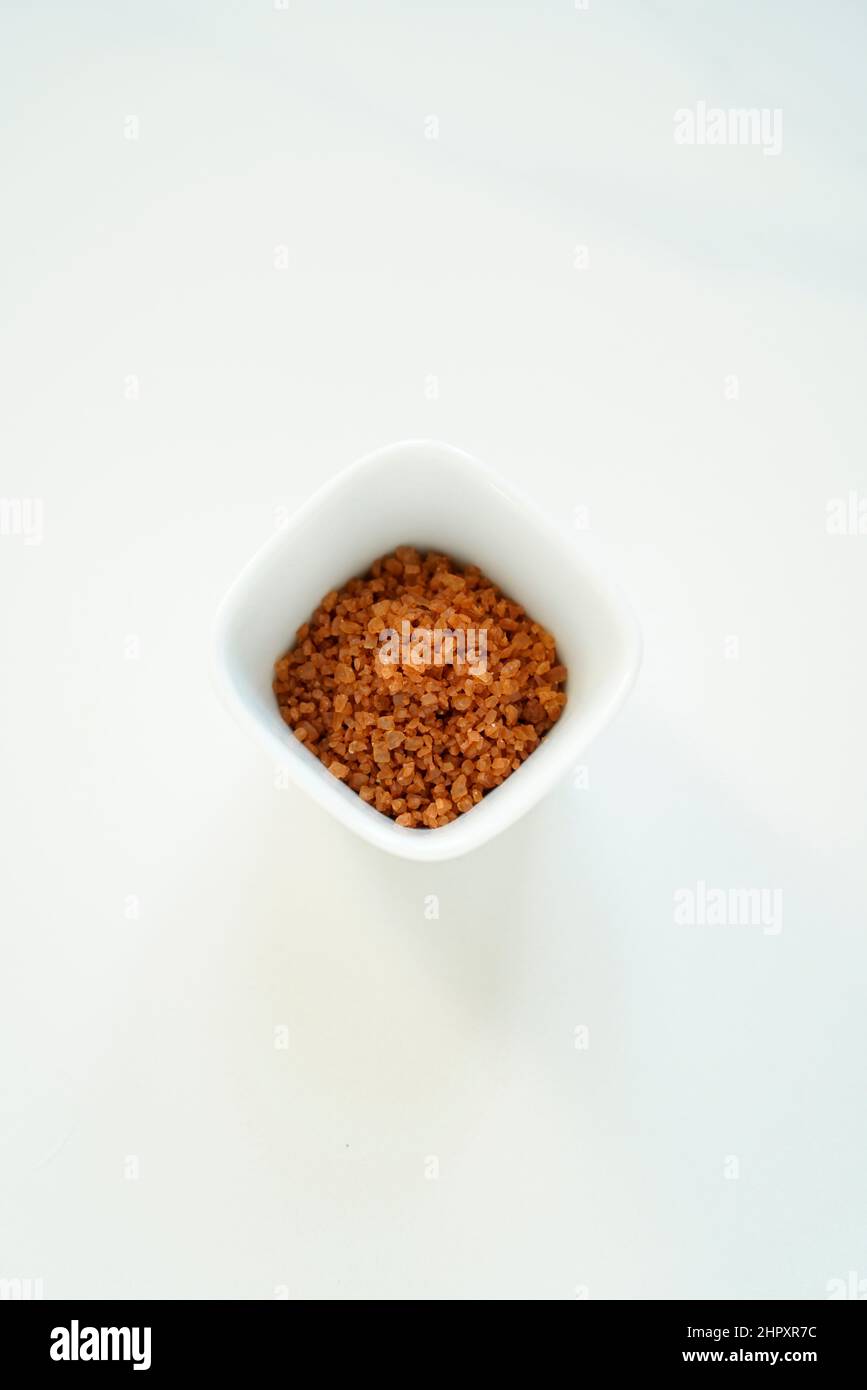 Volcanic salt from Hawaii, view from above Stock Photo