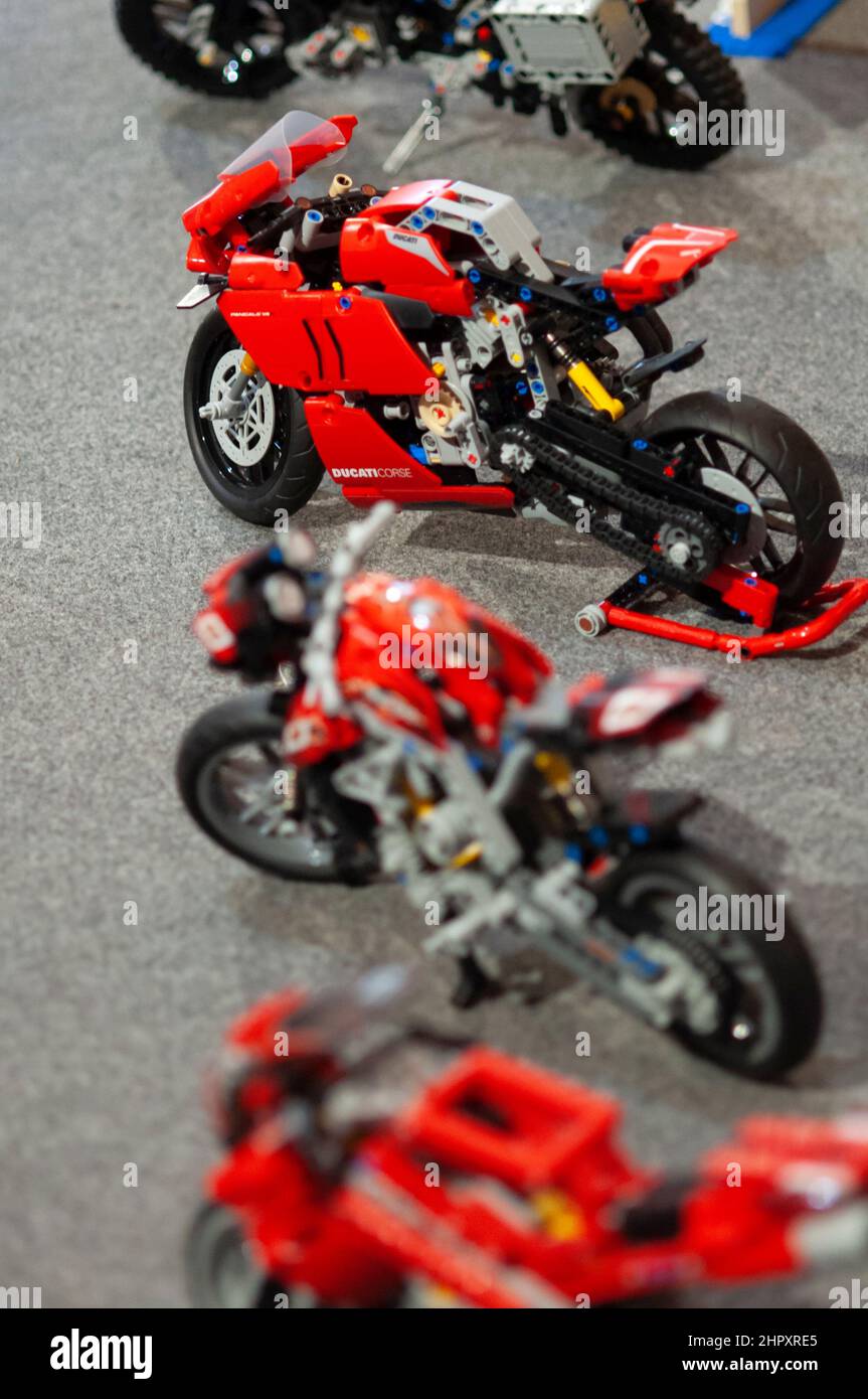 Lego Brick Model of Motorcycle Stock Photo - Alamy