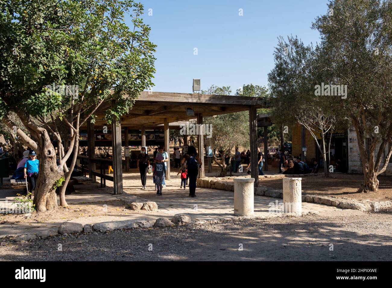 Beit Guvrin National Park, Israel - December 11, 2021: Center of reception of tourists and excursions. Stock Photo