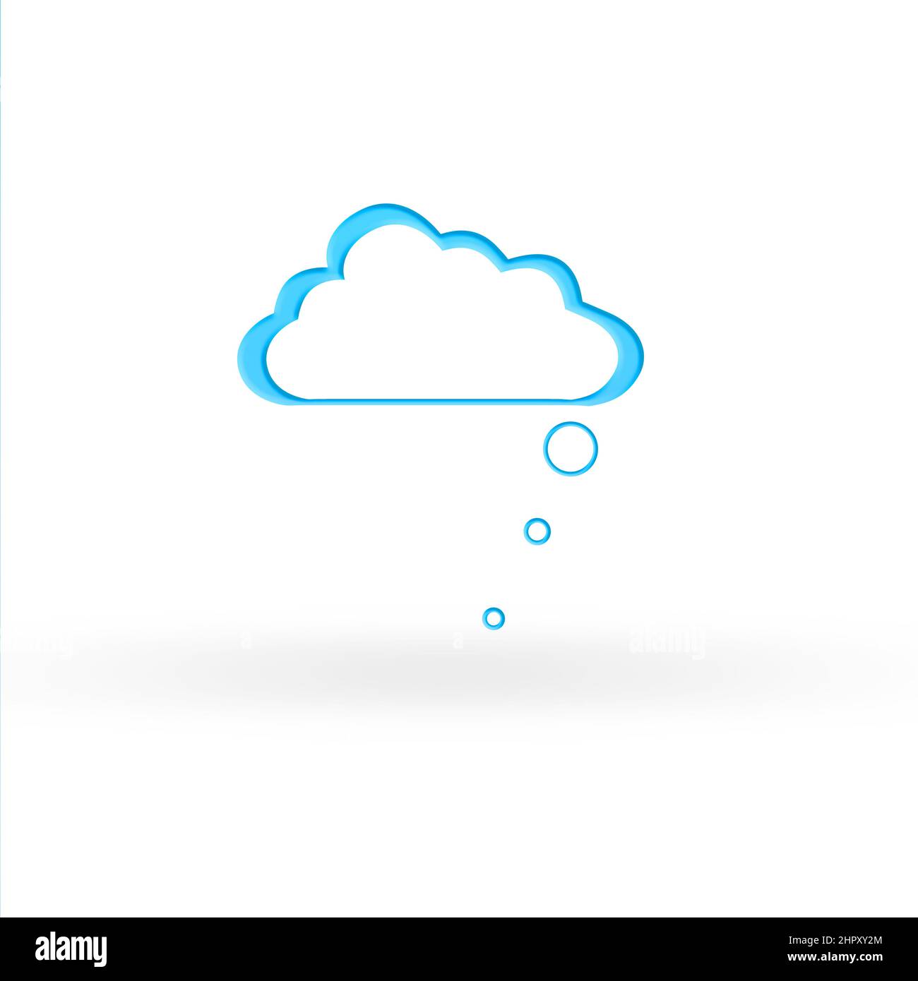 Ideas.... Conceptual image representing modern cloud computing. Stock Photo