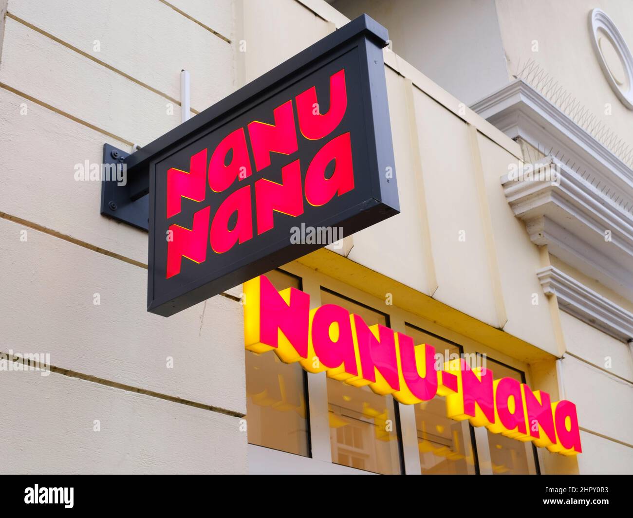 Sign And Logo Of Deco-shop Nanu-Nana Stock Photo