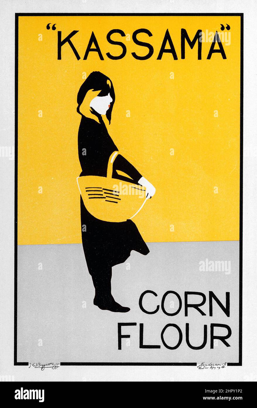 Beggarstaff Brothers - Corn Flour Kassama - poster from the 'Les Maitres de L'affiche' series. Plate 232. C 1900. Stock Photo