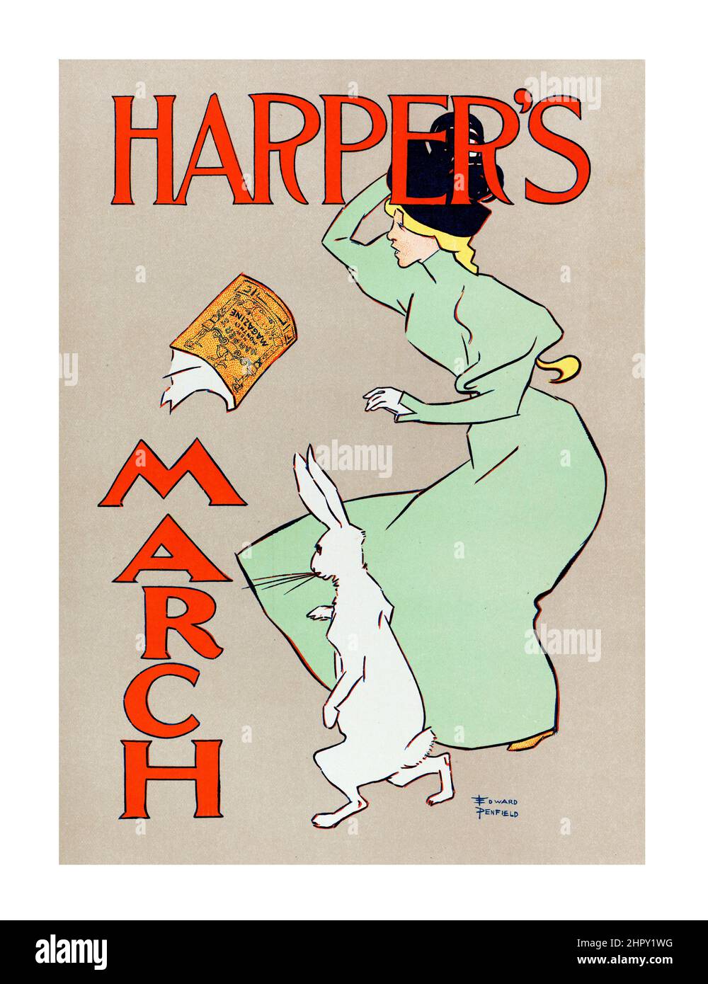 Les Maitres de l'Affiche - Harper's Magazine - 'March Hare' 1894 Stock Photo