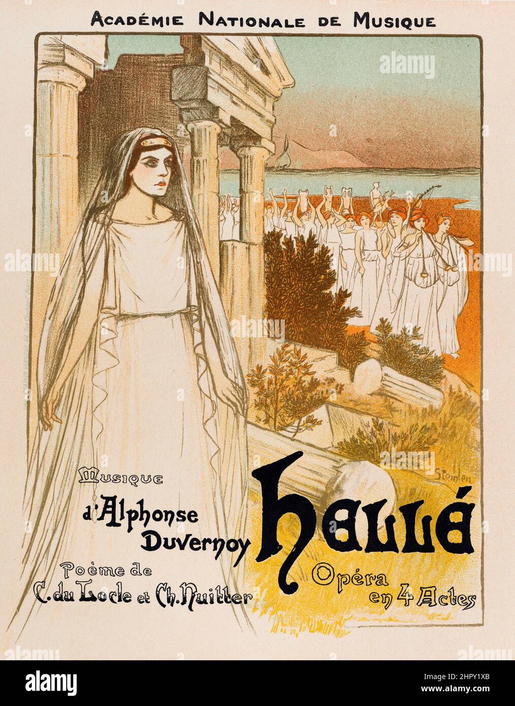 Les Maitres de l'Affiche - Helle - plate 34. 1896. Artwork by Theophile Alexandre Steinlen. Stock Photo