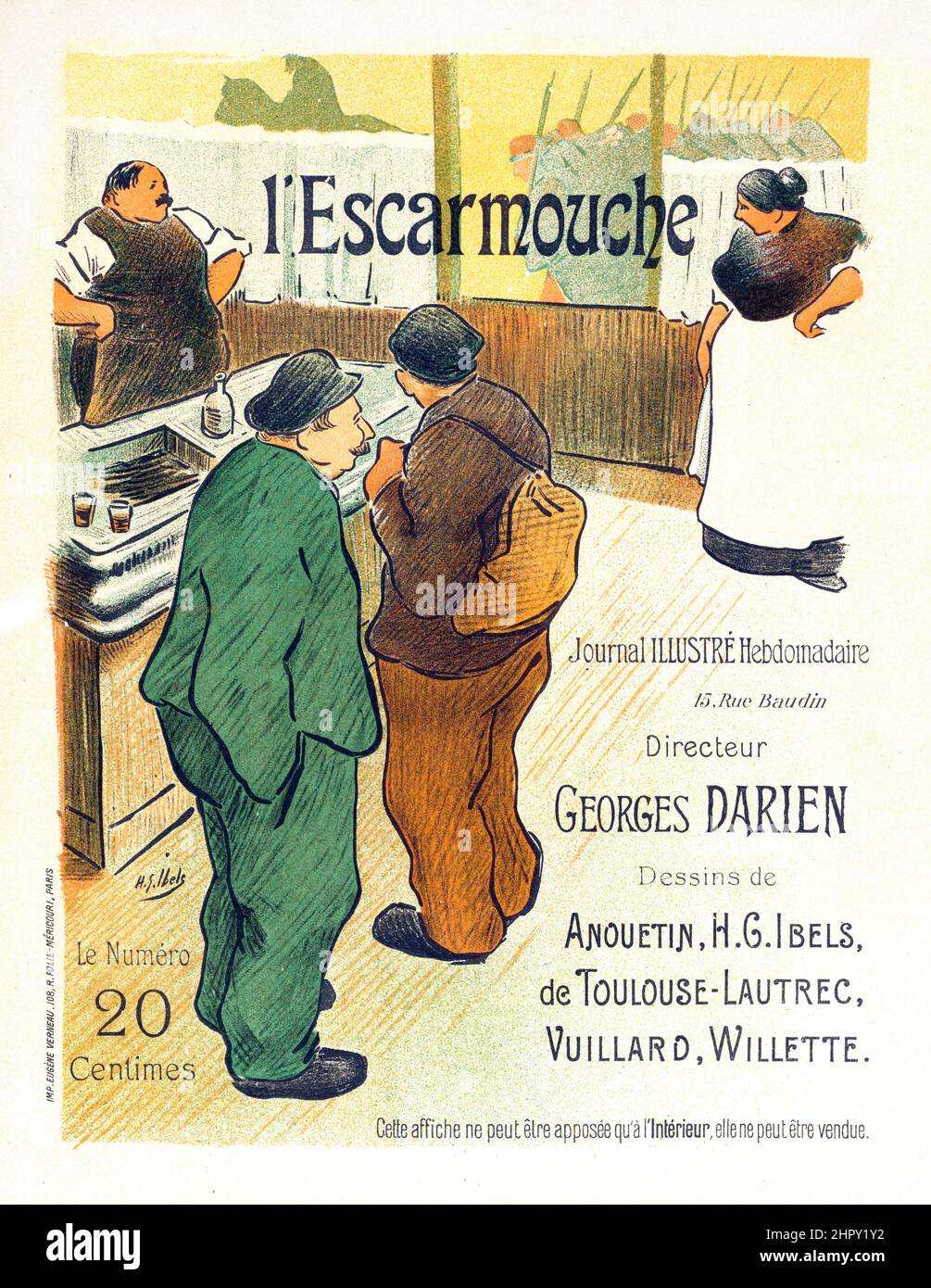 'Les Maîtres de l'Affiche - Plate 6 - l'Escarmouche - 1896 - Henri-Gabriel (H.G.) Ibels Stock Photo