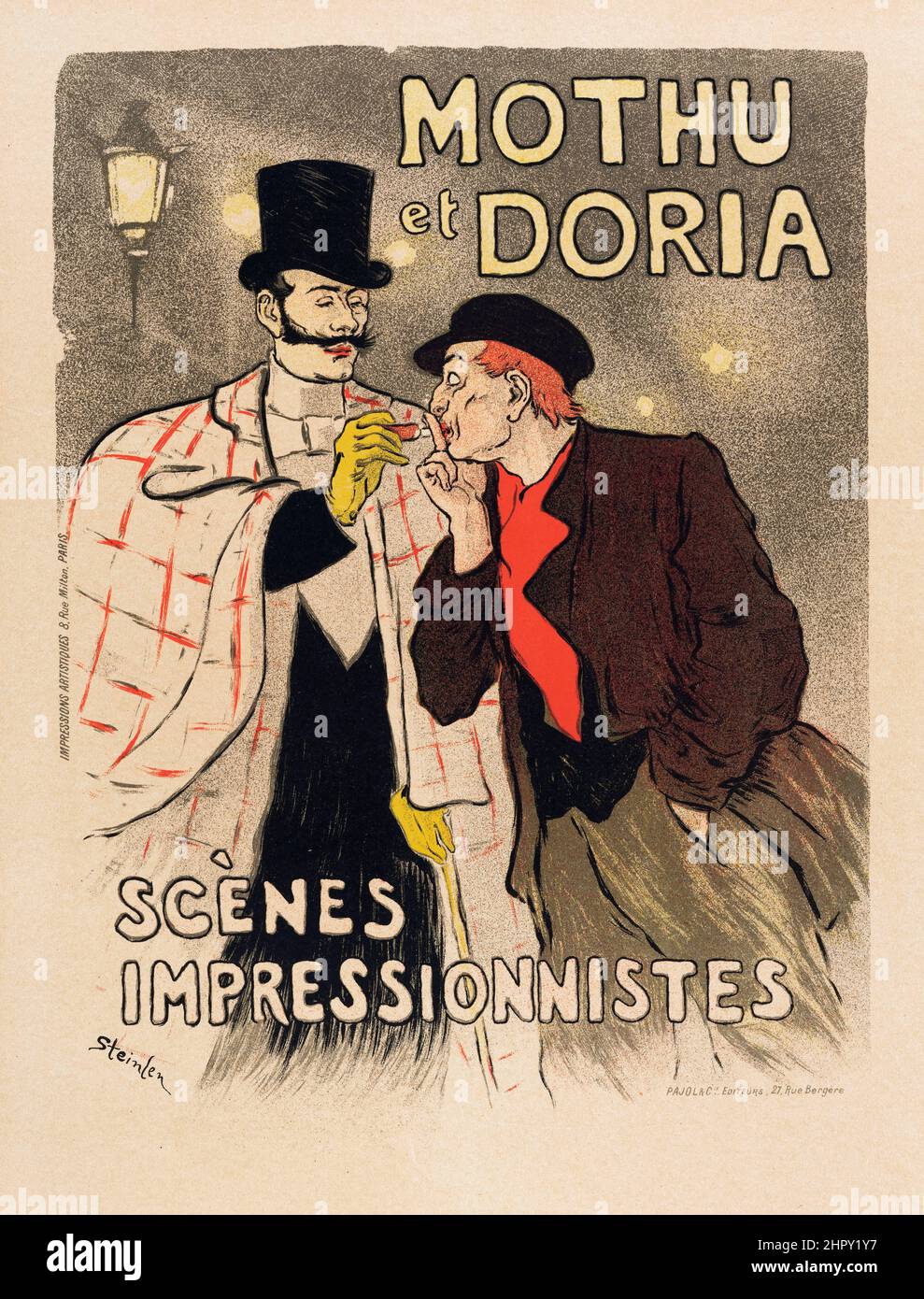 MOTHU ET DORIA, Scènes impressionnistes. Les Maitres de l'Affiche Plate 46. Théophile-Alexandre STEINLEN, 1896. Stock Photo