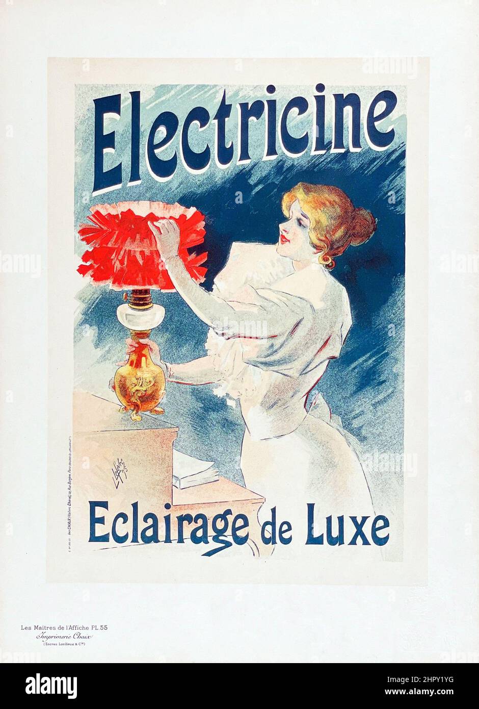 Les Maitres de l'Affiche - Maitres Affiches by Lucien Lefèvre - Electricine. Plate 55. 1897. Stock Photo