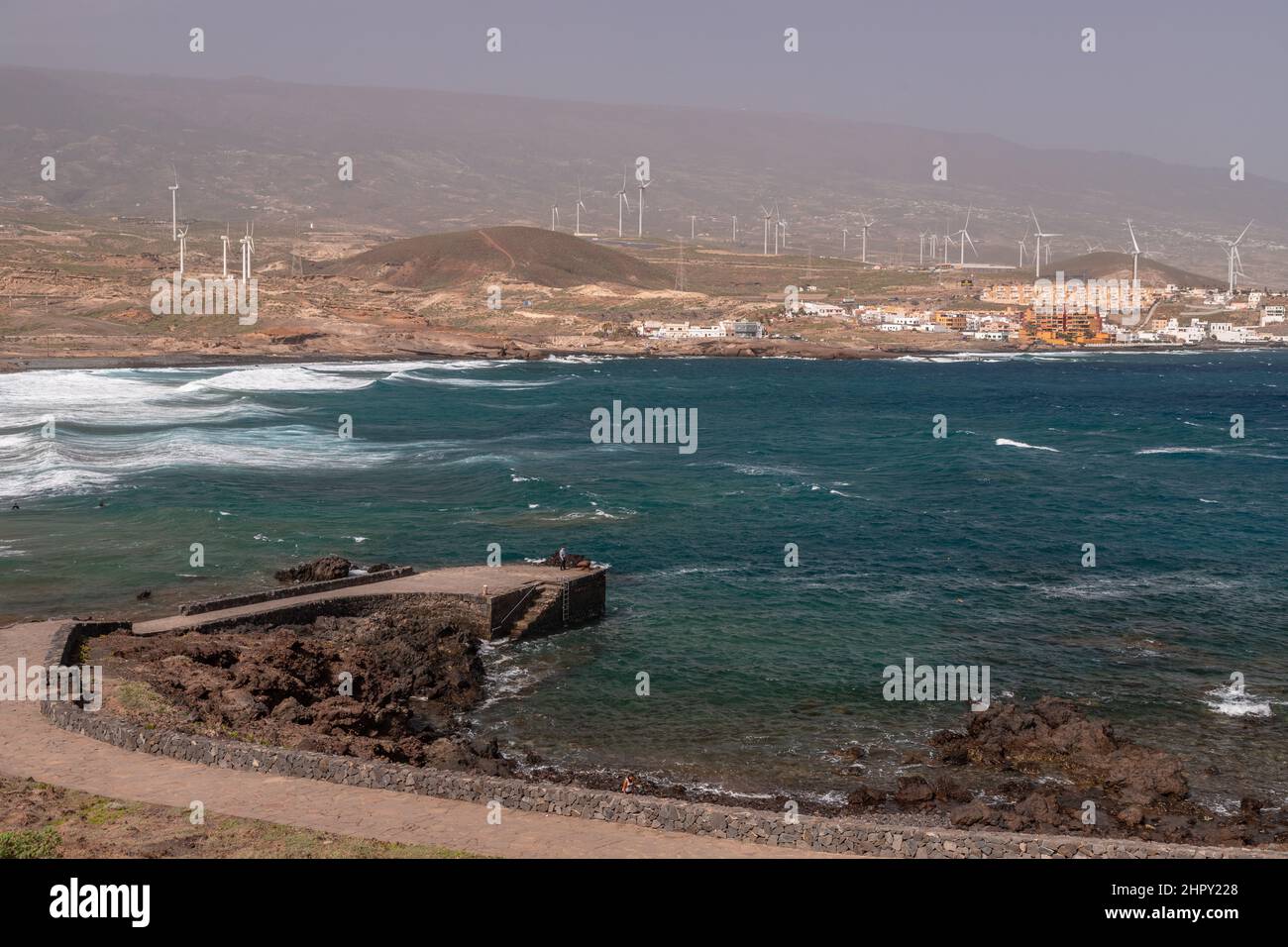 Playa Grande on Tenerife in the Canary Islands Stock Photo