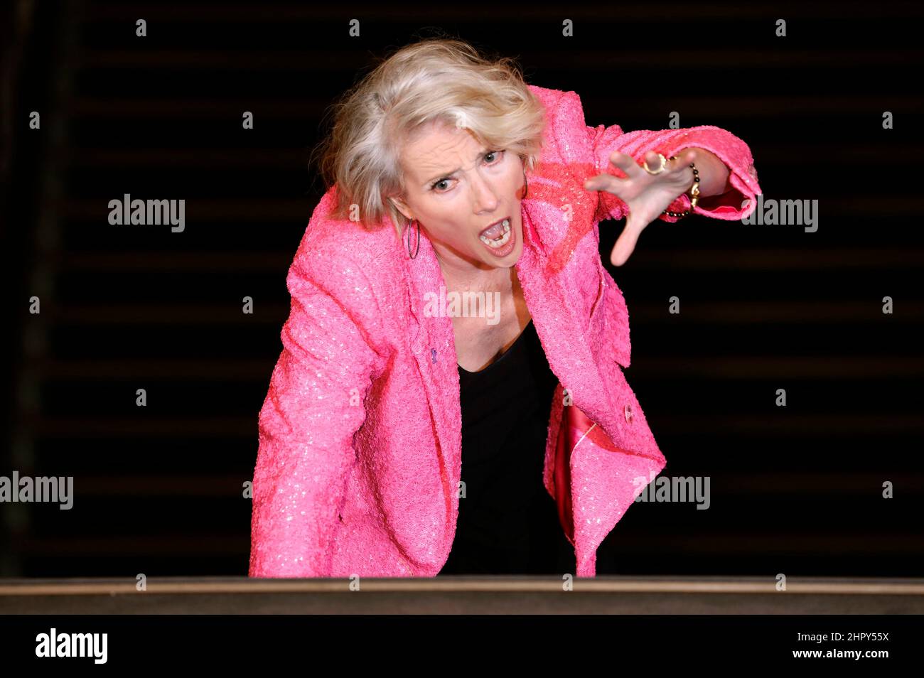Emma Thompson attending the 'Good Luck to You, Leo Grande' premiere during the 72nd Berlinale International Film Festival Berlin at Friedrichstadtpalast on February 12, 2022 in Berlin, Germany. Stock Photo