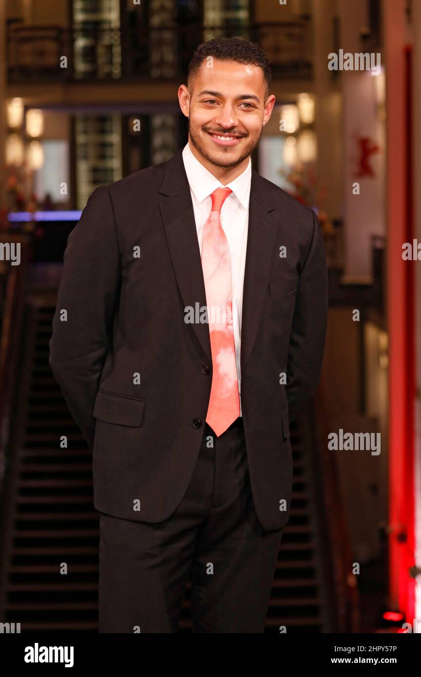 Daryl McCormack attending the 'Good Luck to You, Leo Grande' premiere during the 72nd Berlinale International Film Festival Berlin at Friedrichstadtpalast on February 12, 2022 in Berlin, Germany. Stock Photo