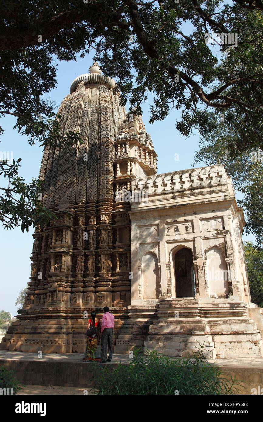 Adinath Temple, one of the Jain temples in the eastern group at Khajuraho in Madhya Pradesh, India Stock Photo