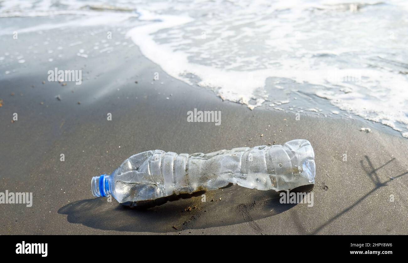 Plastic bottle waste Plastic bottles on the beach, Plastic bottles