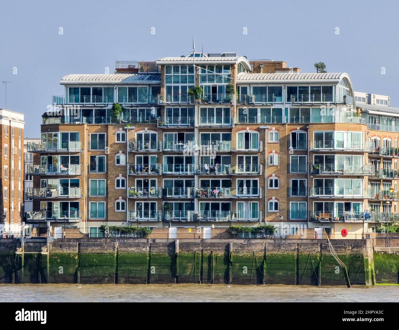 Pacific Wharf block of flats on Rotherhithe Riverside, London Stock