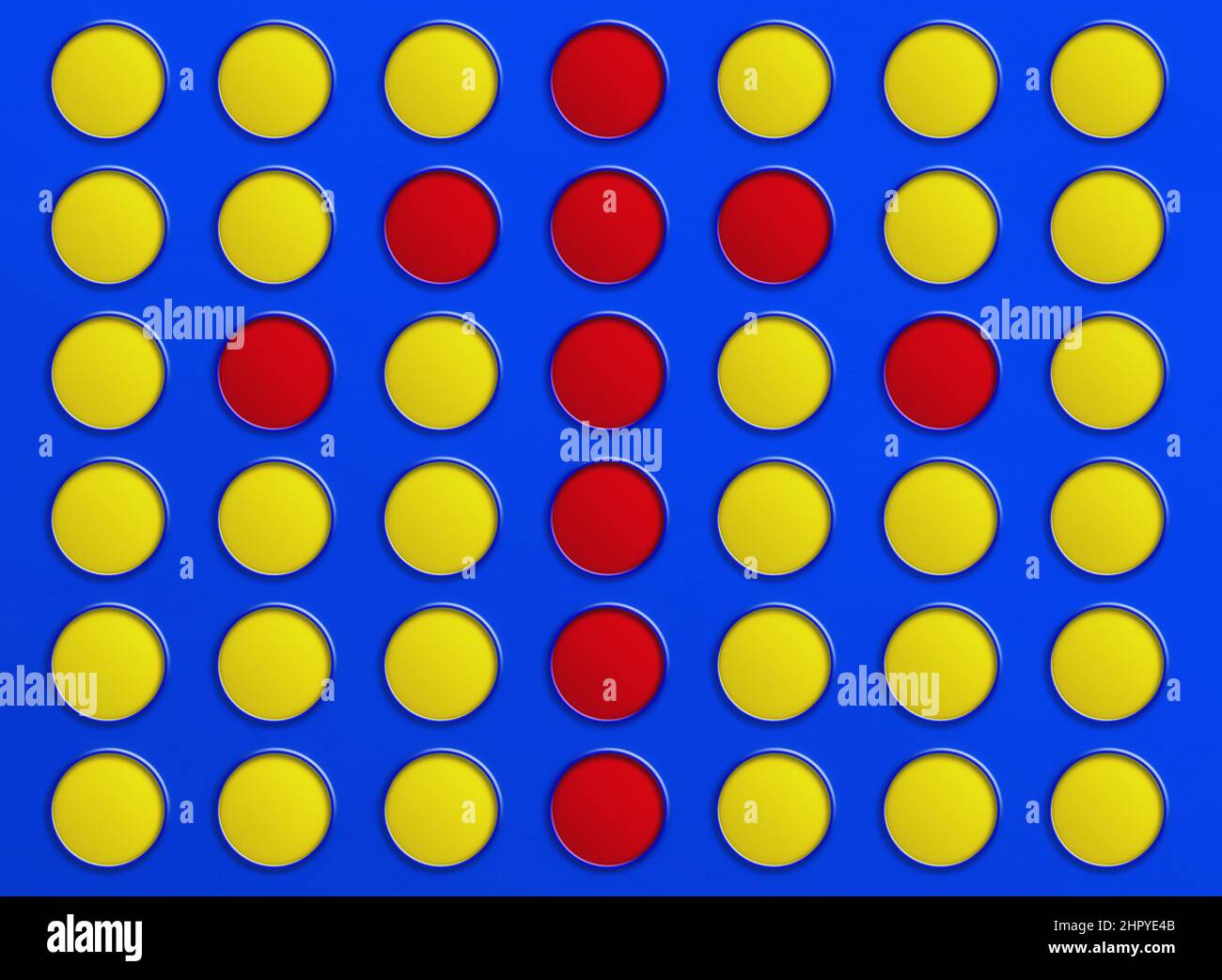 Connect four game with up arrow illustration Stock Photo