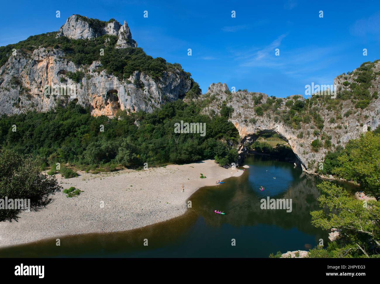 Vallon Pont-d'Arc Arch, Ardeche Gorges Nature Reserve, France Stock Photo