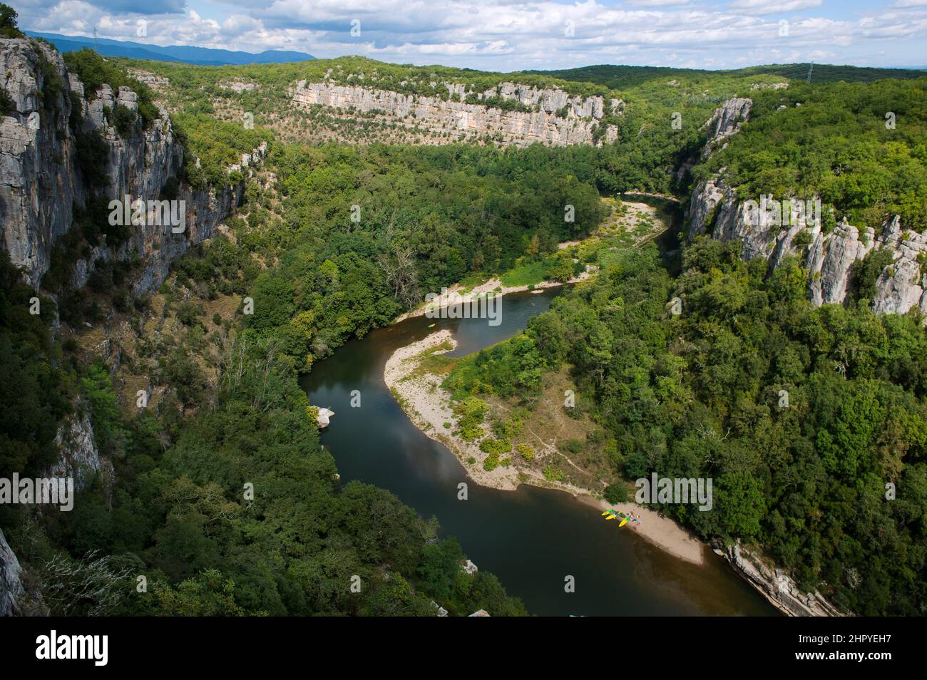 Paiolive forest, Chassezac gorges, sensitive natural area, Ardeche, France Stock Photo