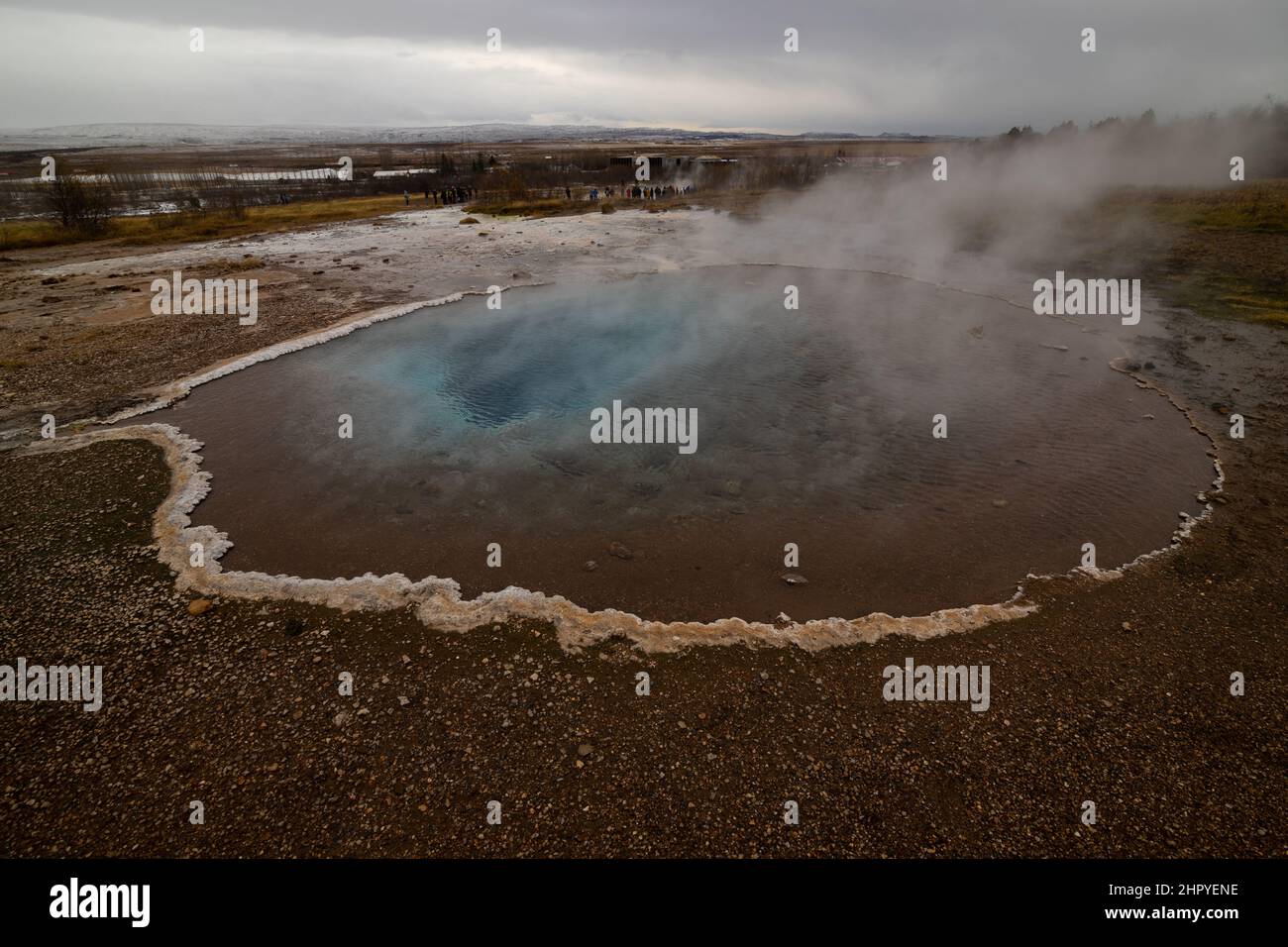 View of the Stokkur geiser in the Golden Circle, Iceland Stock Photo