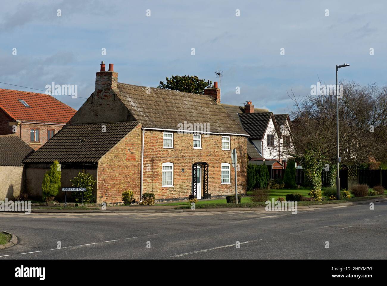 Brickbuilt house in the village og Gilberdyke, East Yorkshire, England