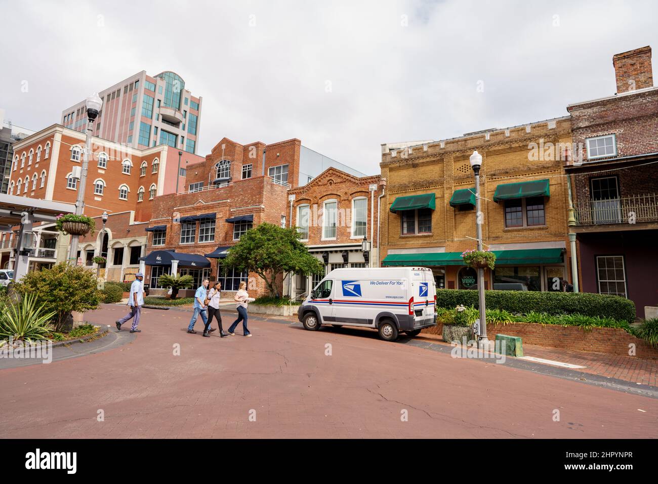 Tallahassee, FL, USA - February 18, 2022: Downtown Tallahassee city scene on a friday afternoon Stock Photo