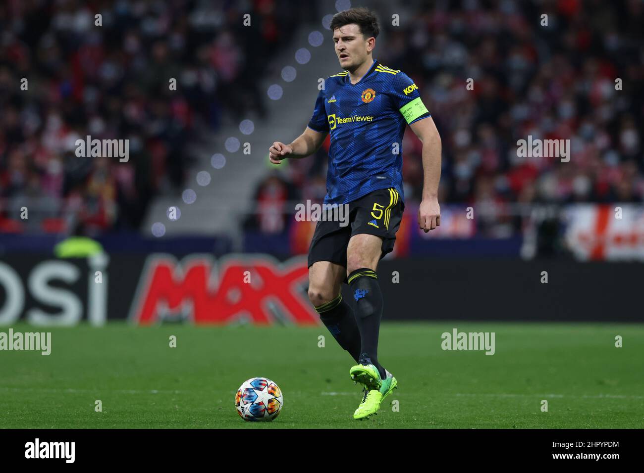 Madrid, Spain, 23rd February 2022. Harry Maguire of Manchester United during the UEFA Champions League match at Estadio Metropolitano, Madrid. Picture credit should read: Jonathan Moscrop / Sportimage Stock Photo