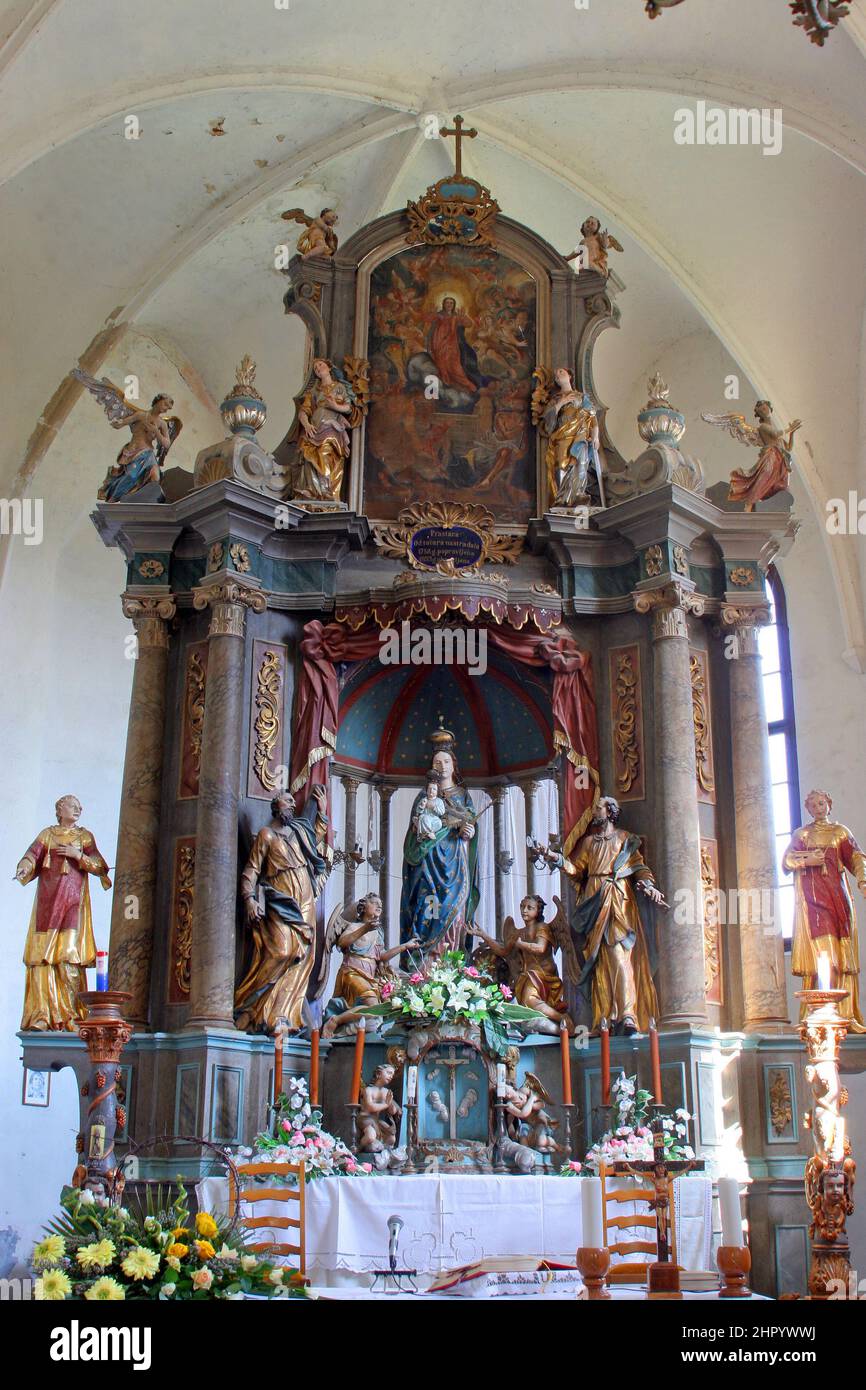 High altar in the church of the Assumption of the Virgin Mary in