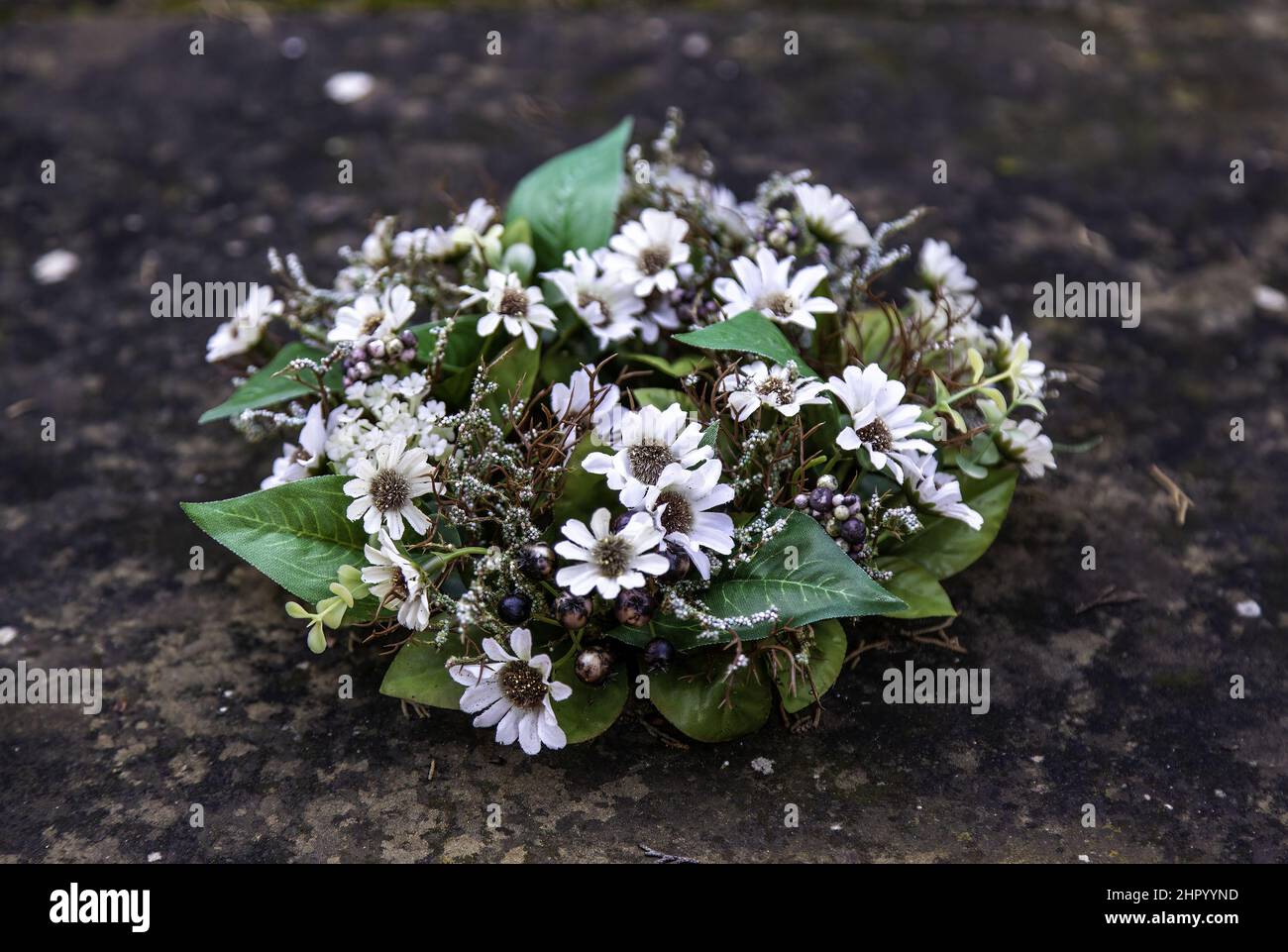 Detail of flowers to remember the dead Stock Photo Alamy