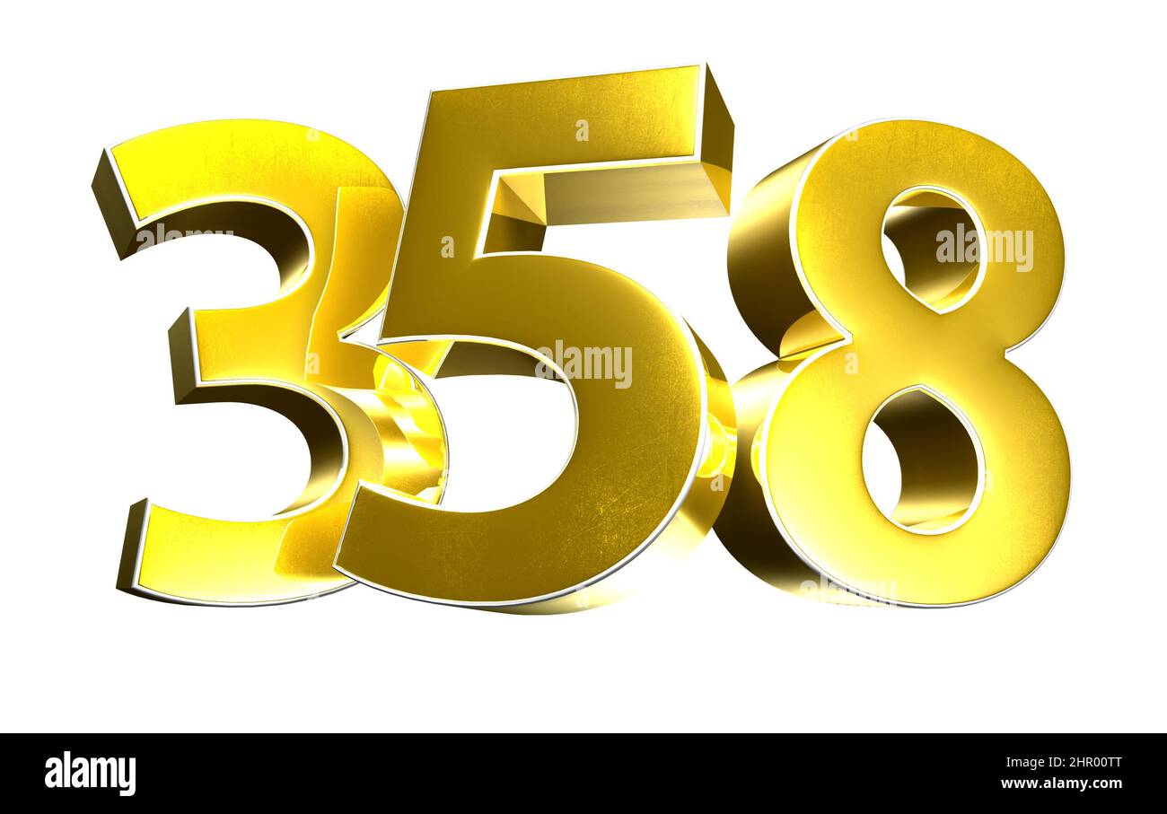 3d number 358 Cut Out Stock Images & Pictures - Alamy