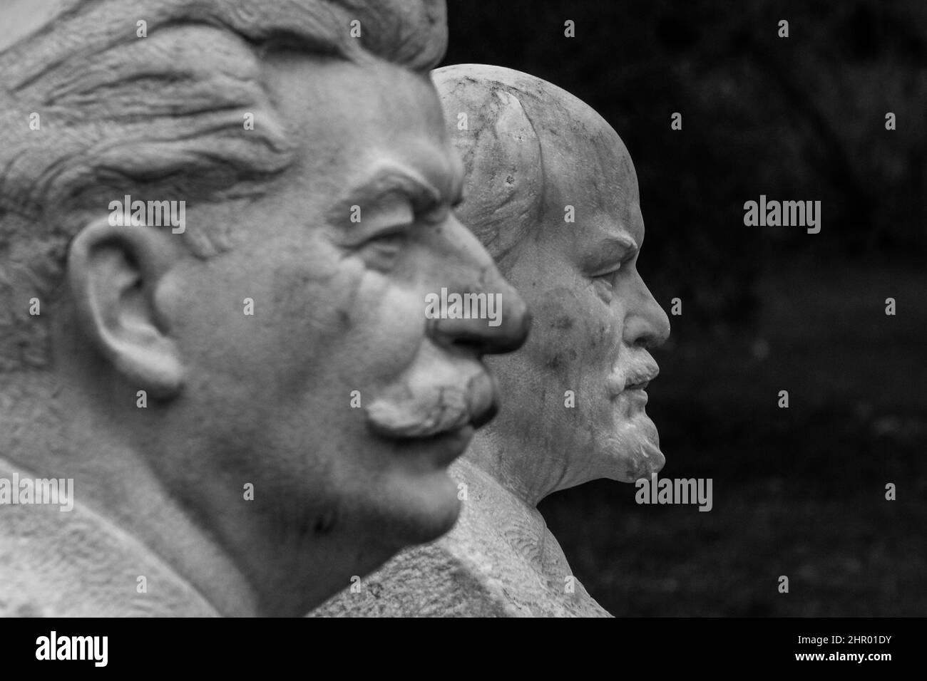 Lenin and Stalin statues in Muzeon Park, Moscow Stock Photo