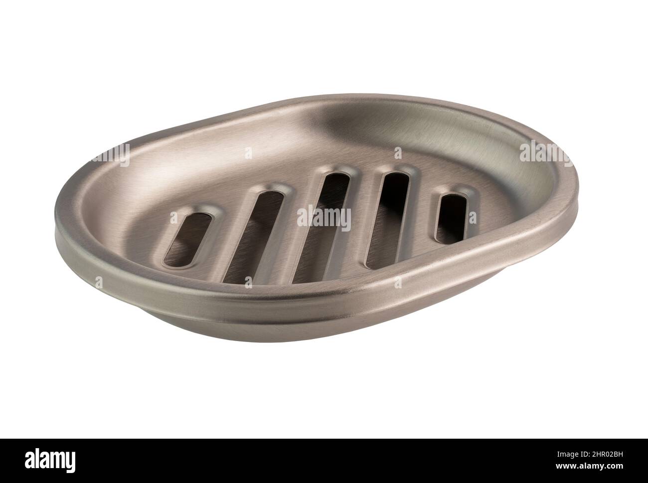 Bathroom Metal Soap Dish Isolated on White Background, Toiletries