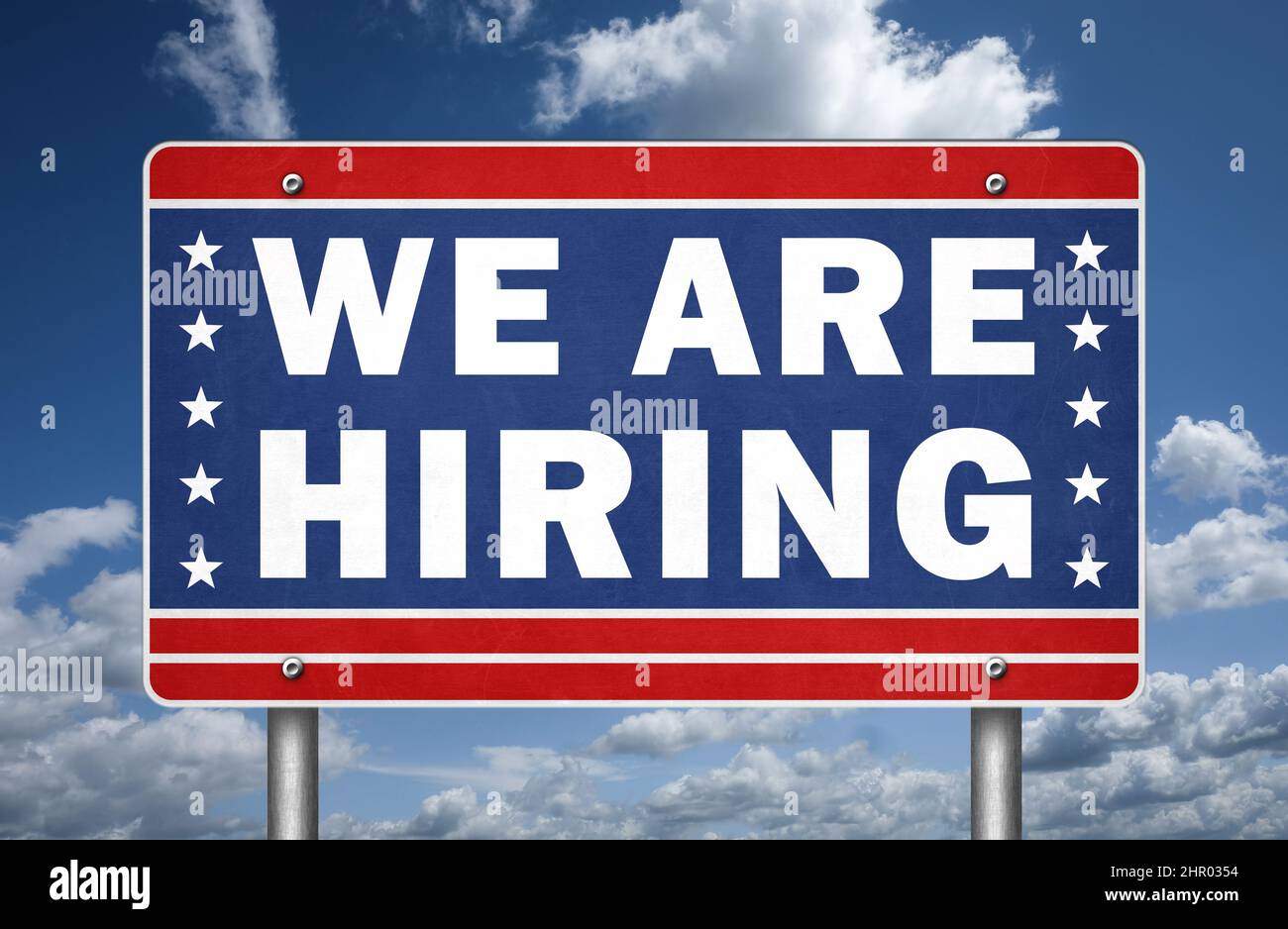 We are hiring - recruitment message Stock Photo