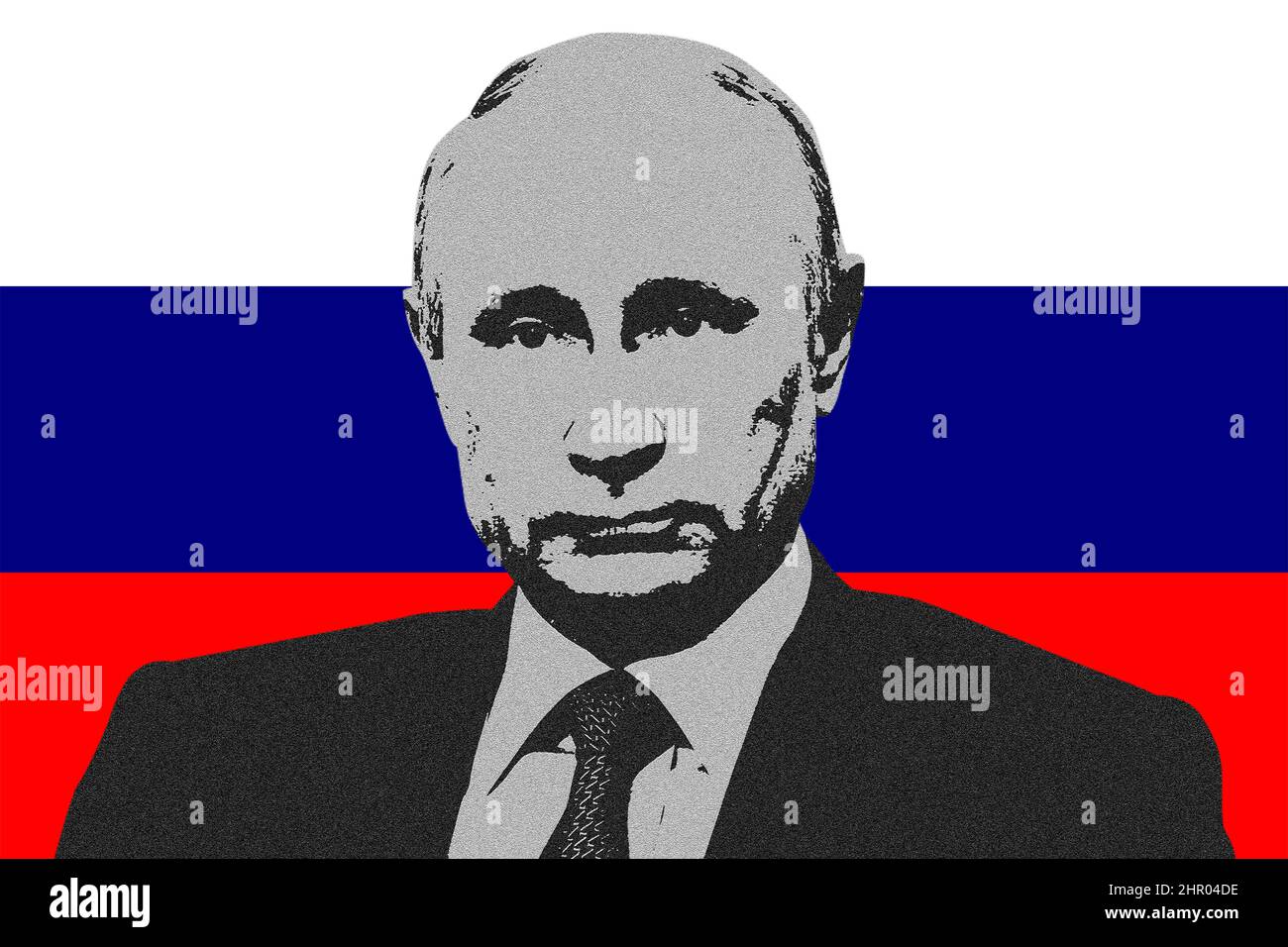 Vladimir Putin and Russia flag Stock Photo - Alamy