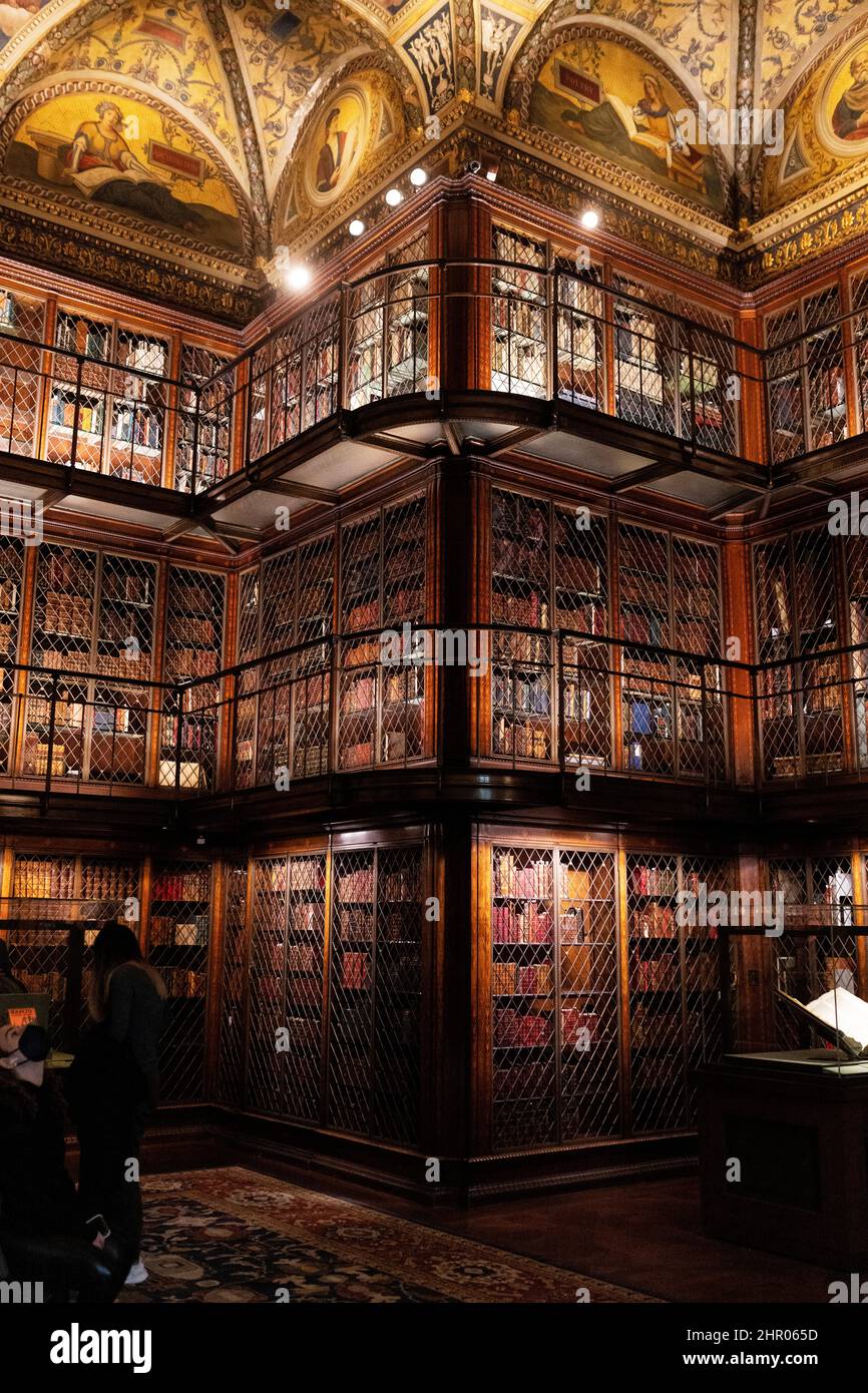 The interior of the Morgan Library in New York City, USA Stock Photo ...