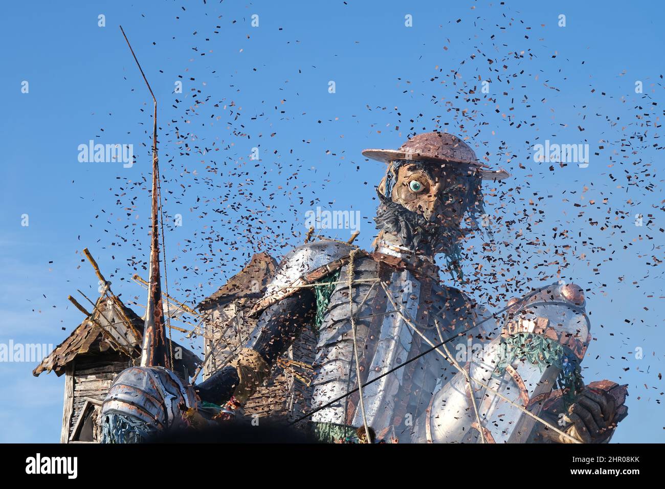 Photos of the parade floats for the carnival of viareggio, in the north of tuscany, in Italy. Stock Photo