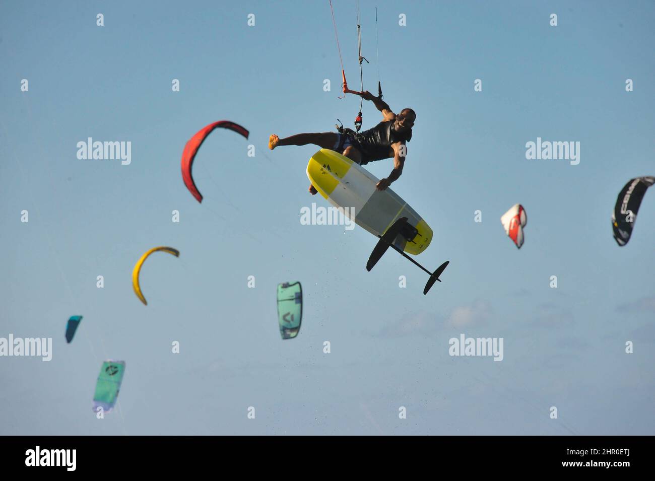 Cabarete, Dominican Republic. Lifestyle based on kitesurfing. Stock Photo