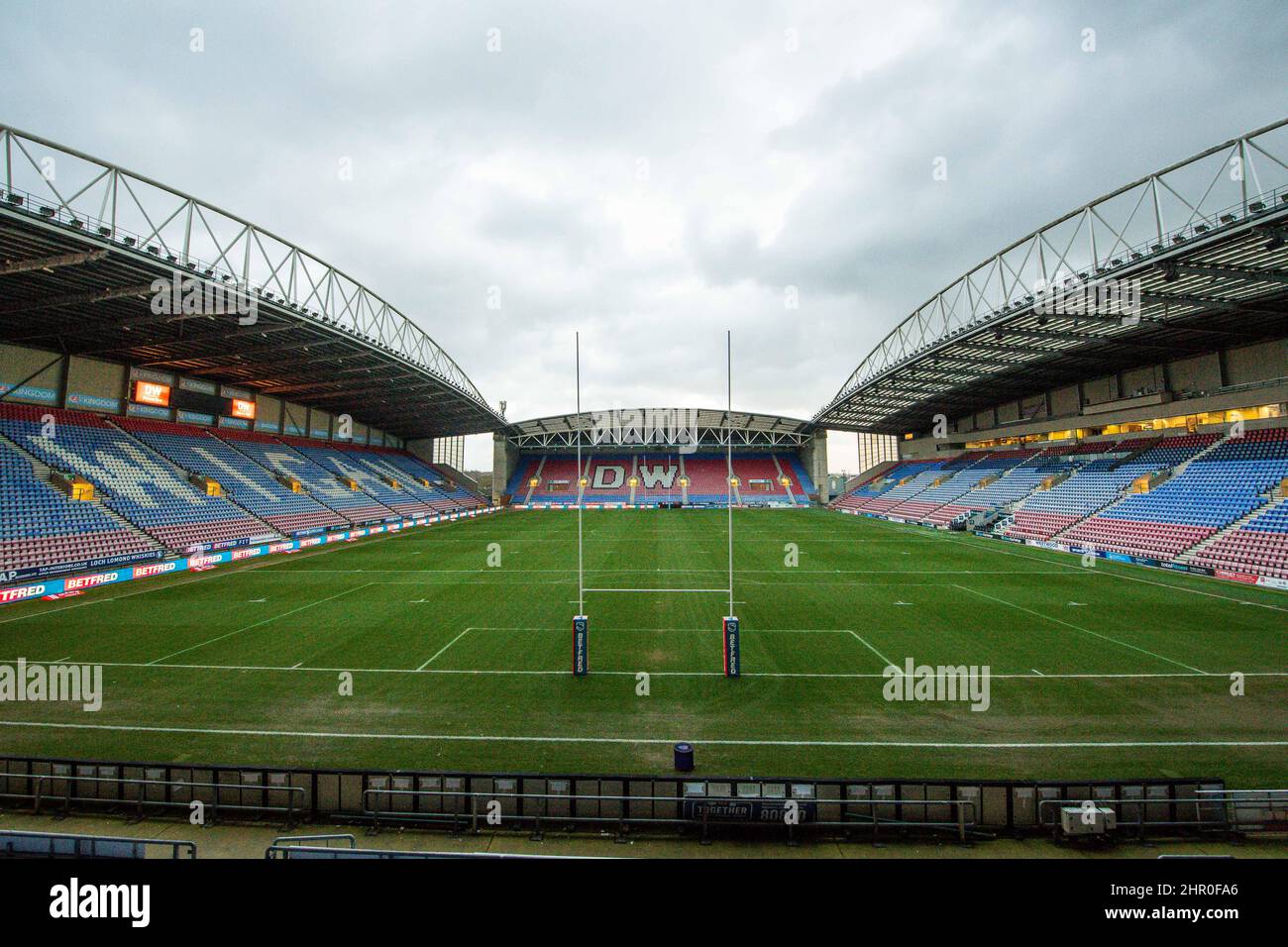General view of The DW Stadium, Home of Wigan Warriors in, on 2/24/2022. (Photo by Craig Thomas/News Images/Sipa USA) Credit: Sipa USA/Alamy Live News Stock Photo