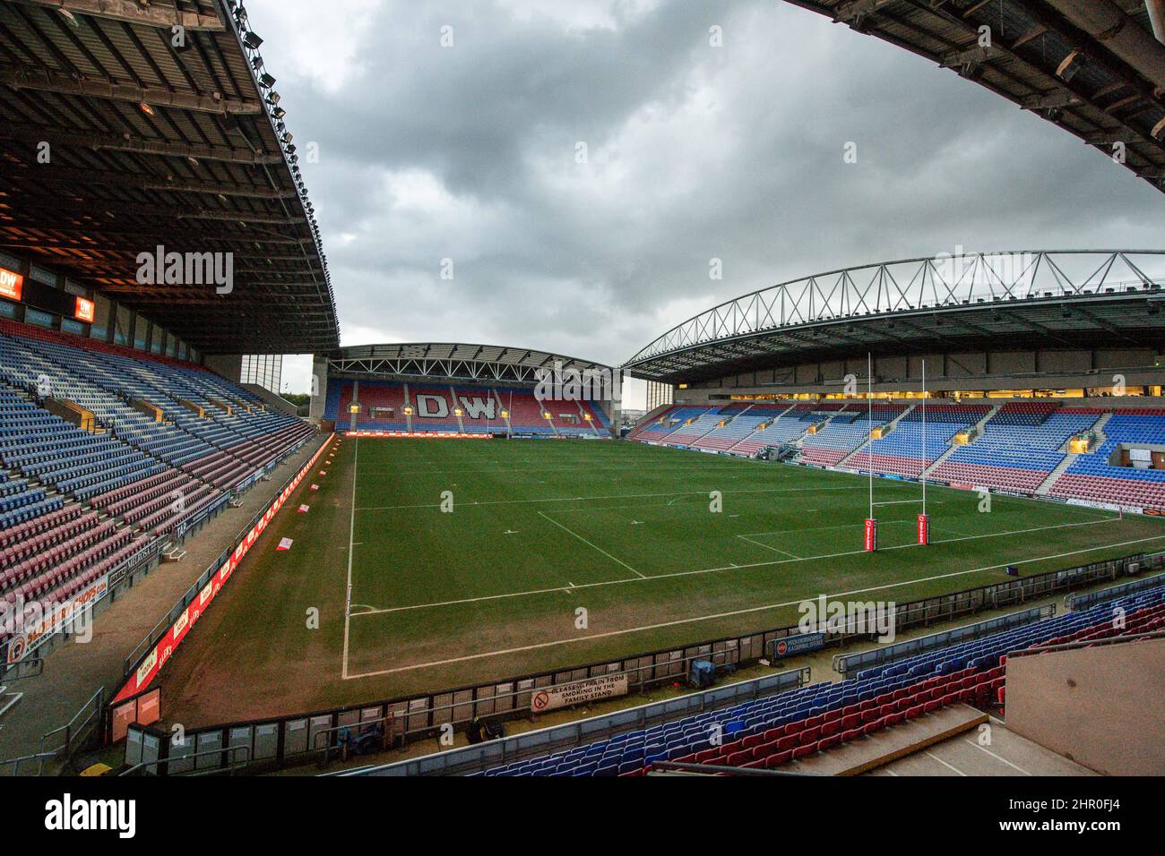 General view of The DW Stadium, Home of Wigan Warriors in, on 2/24/2022. (Photo by Craig Thomas/News Images/Sipa USA) Credit: Sipa USA/Alamy Live News Stock Photo