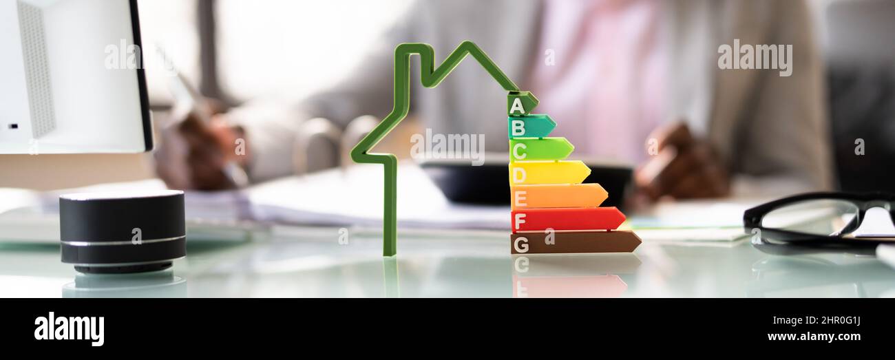 Energy Efficient House Building Audit And Insulation Stock Photo - Alamy