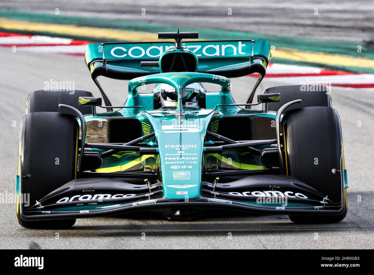 Sebastian Vettel (GER) Aston Martin F1 Team AMR22. 24.02.2022. Formula One Testing, Day Two, Barcelona, Spain. Thursday.  Photo credit should read: XPB/Press Association Images. Stock Photo