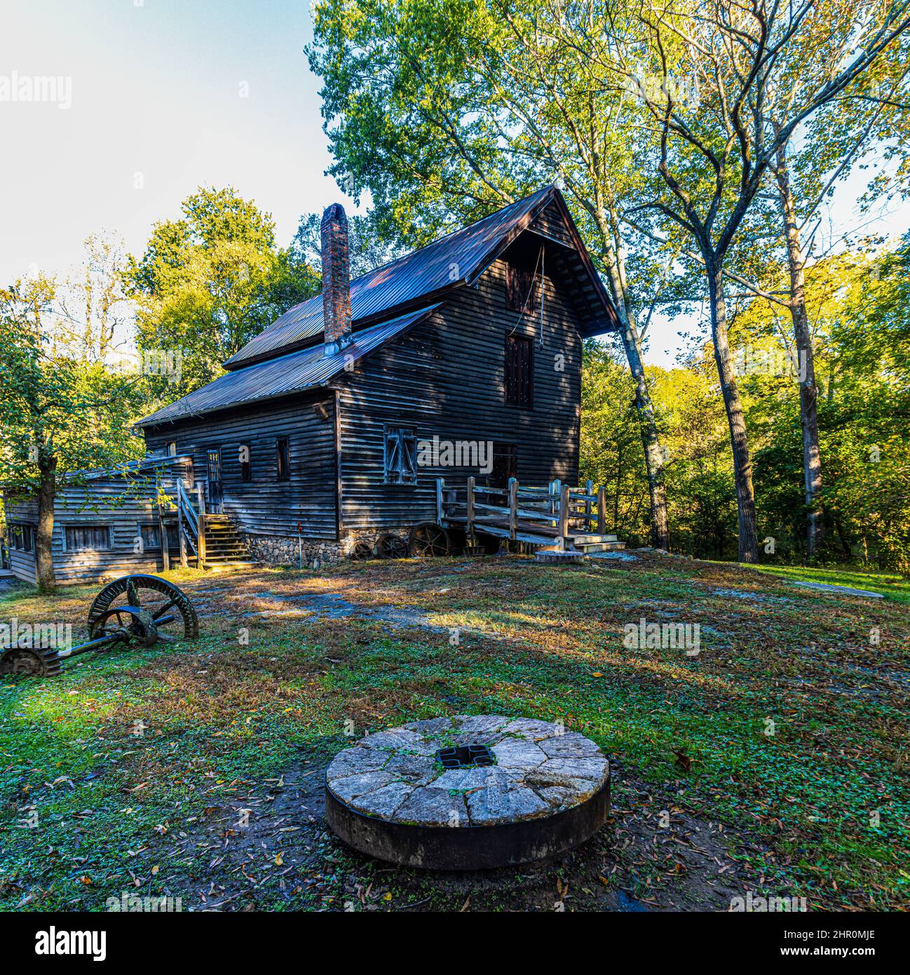 The Old Grist Mill, West Point on The Eno Park, Durham, North Carolina, USA Stock Photo