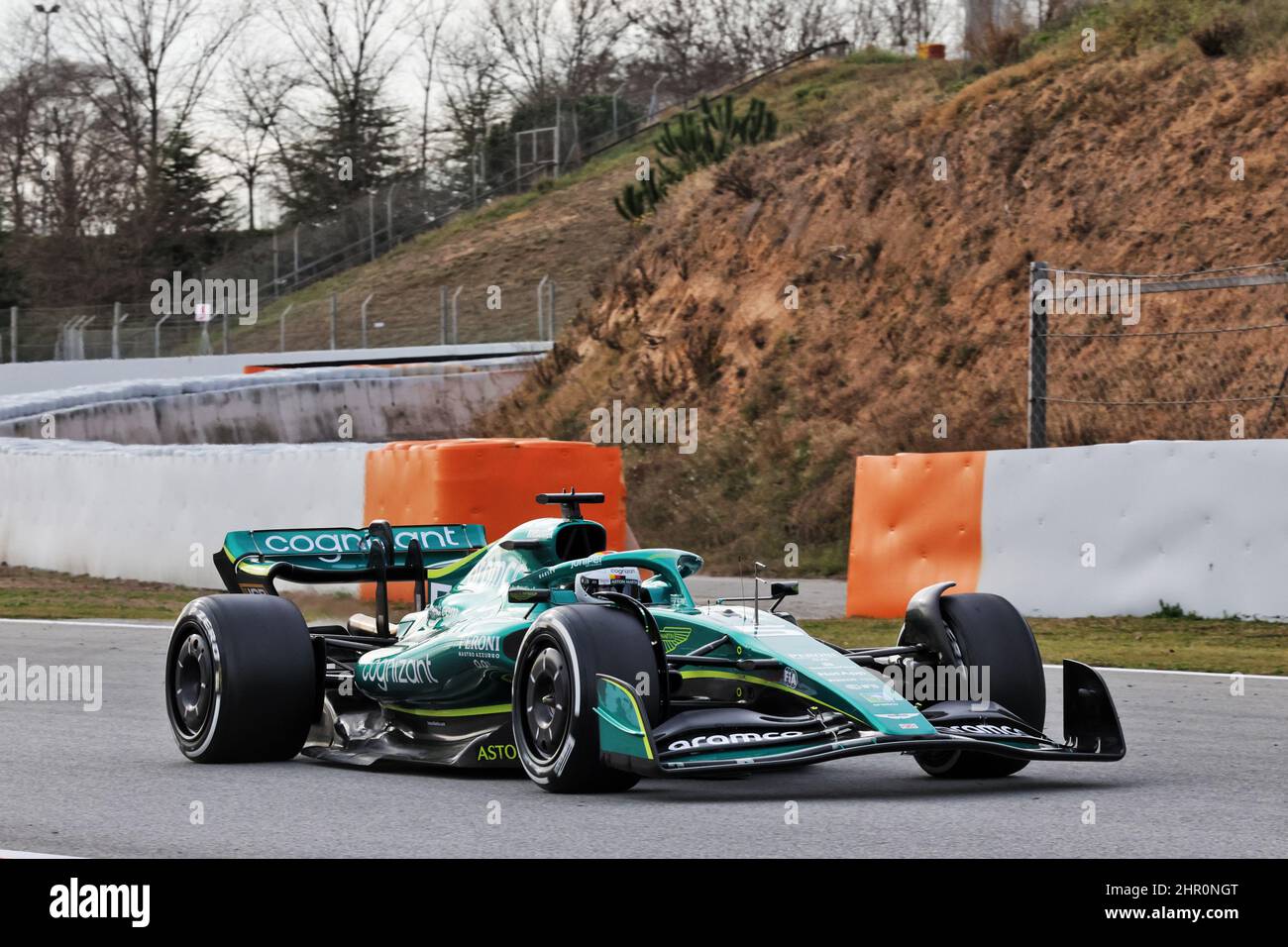 Sebastian Vettel (GER) Aston Martin F1 Team AMR22. 24.02.2022. Formula One Testing, Day Two, Barcelona, Spain. Thursday.  Photo credit should read: XPB/Press Association Images. Stock Photo