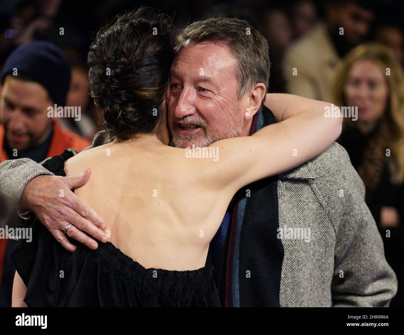 Natasha O'Keeffe and Steven Knight attending the premiere for the sixth, and final, series of Peaky Blinders at Cineworld, in Birmingham. Picture date: Thursday February 24, 2022. Stock Photo