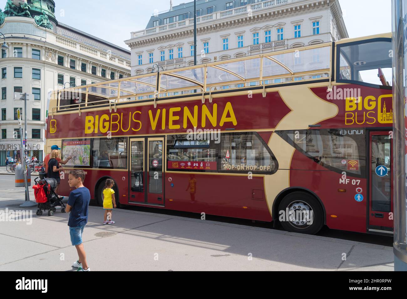 VIENNA, AUSTRIA - JULY 26, 2020: Bigbus sightseeing bus in Vienna, the capital of Austria Stock Photo
