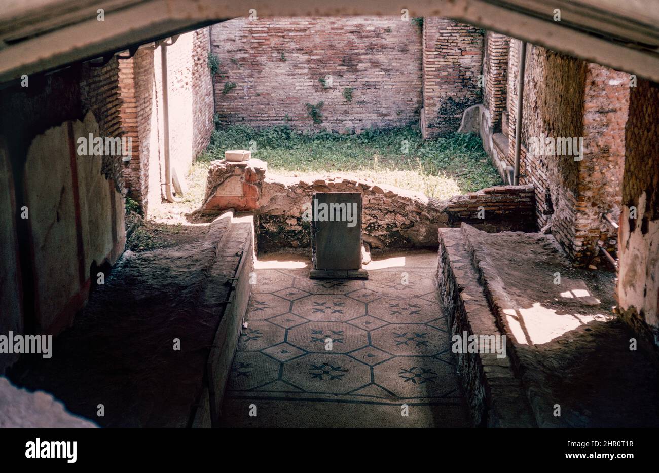 Ostia Antica large archaeological site in progress, location of the