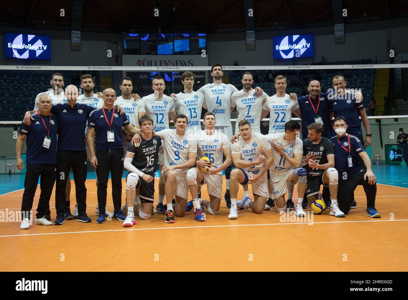Zenit Kazan team during the Volleyball CEV Cup Men Semifinals - Vero Volley  Monza vs Zenit Kazan on February 24, 2022 at the Arena di Monza in Monza,  Italy (Photo by Valerio