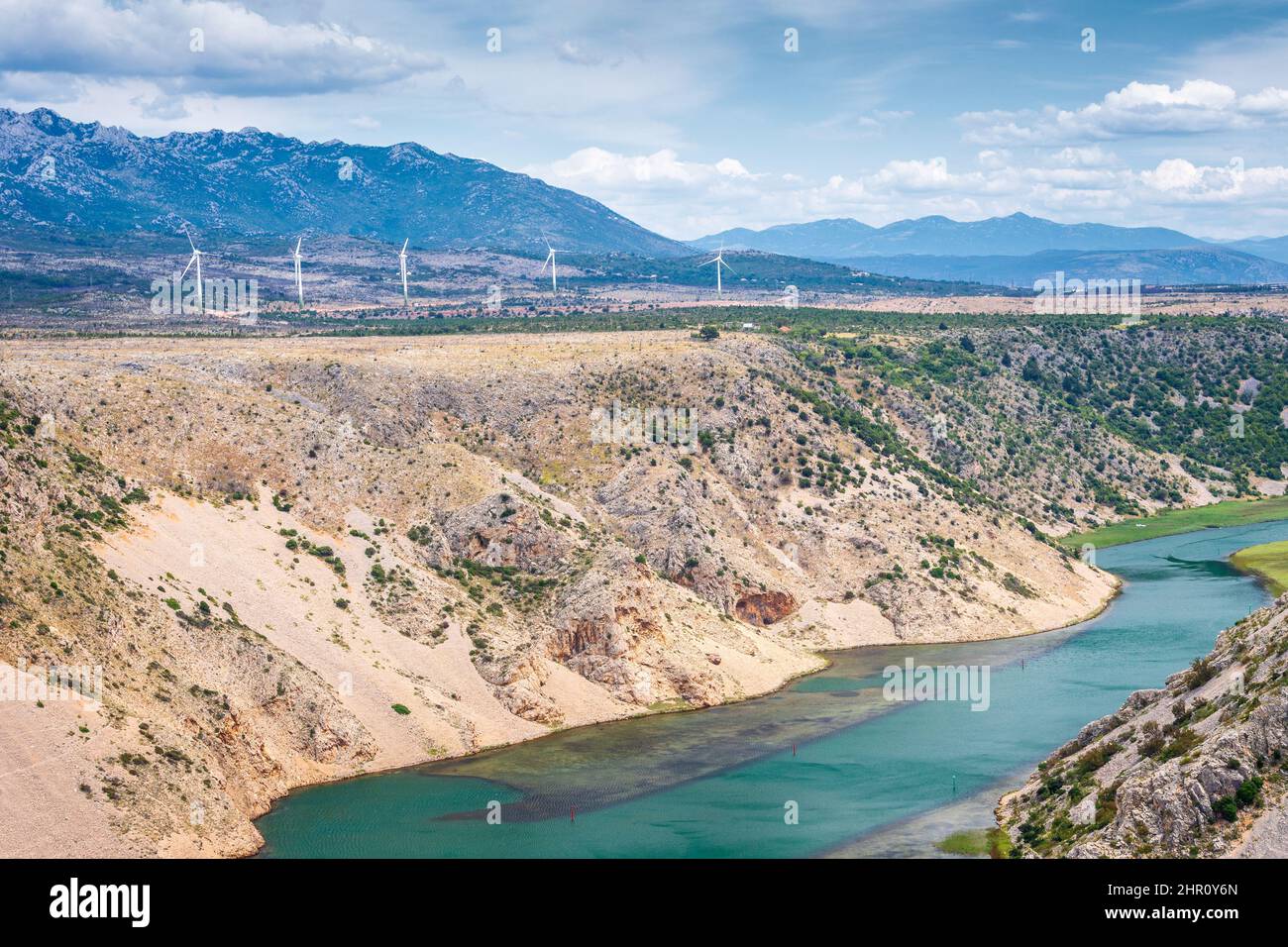Canyon of Zrmanja river, close to Velebit mountain, Croatia. Stock Photo