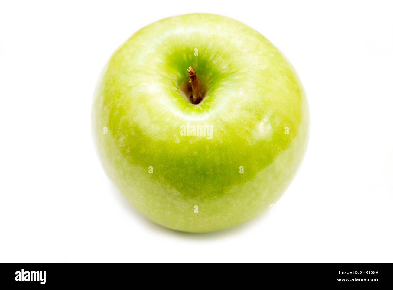 Granny Smith Sour Apple Isolated Over a White Background Stock Photo